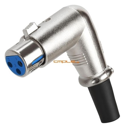 Cmple 3Pin XLR Female Right Angle Microphone Connector 1256-N